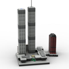 Mocsage 1/2000 Scale World Trade Center (1973-2001) Micro Parts Building Blocks Set (982PCS)
