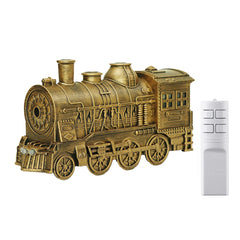 300ml Vintage Steam Train Aromatherapy Essential Oil Diffuser and Humidifier with Dual-Color LED Light
