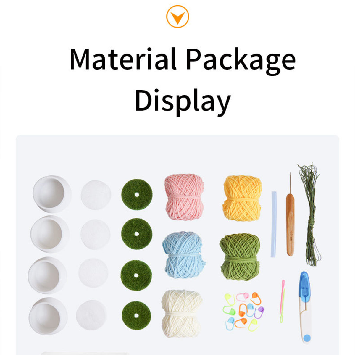 DIY Crochet Kit for Yarn Ornaments - Complete Set with Accessories & Video Tutorial