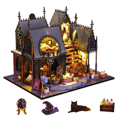 Luna Magic House DIY Miniature Castle Model 3D assembly Wooden Puzzle  Diorama For  Handcraft Enthusiasts  Christmas Gifts