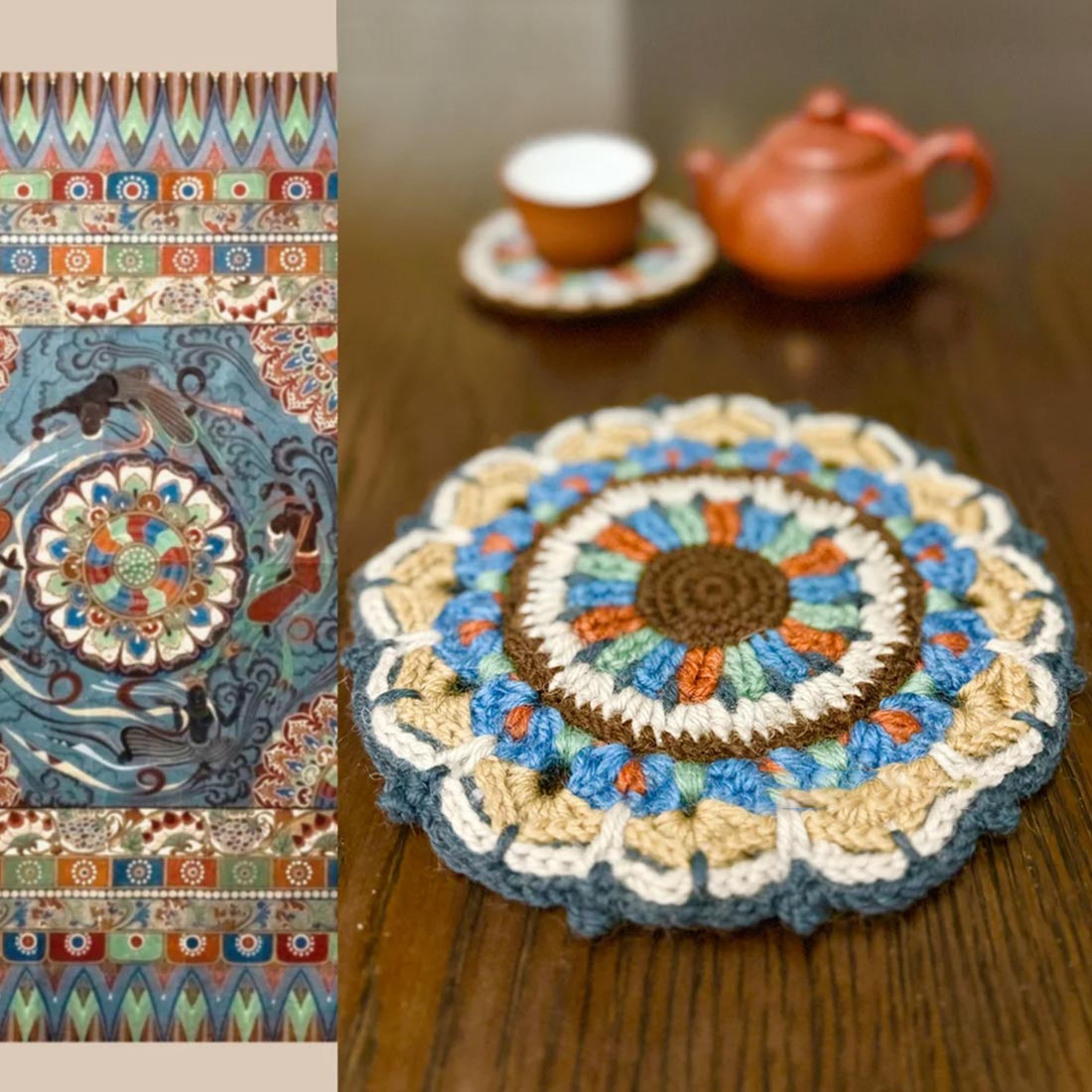 Dunhuang Flying Apsara Crochet Coaster Kit