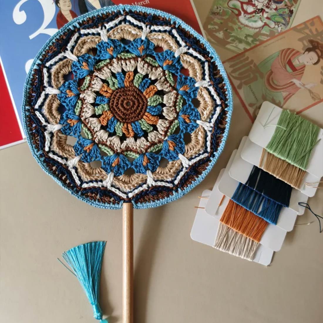 Dunhuang Flying Apsaras Crochet Fan Kit