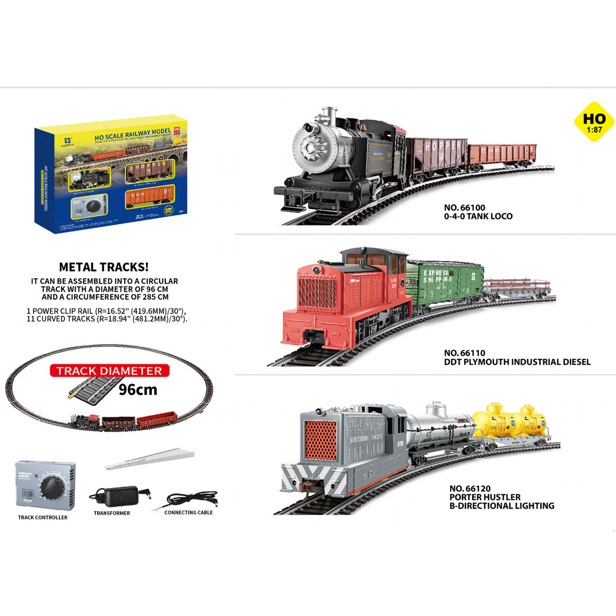 HO 1/87 Scale Internal Combustion Engine Railway Model Set