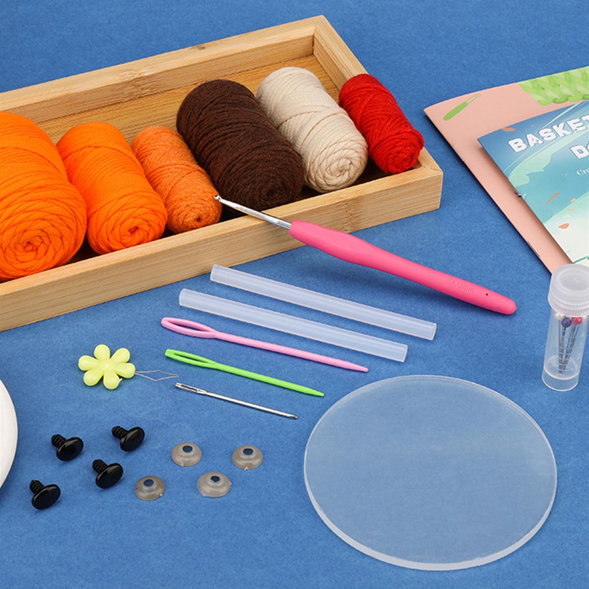DIY Crochet Kit with English Instructions & Video Tutorial, Hand Knitting Basketball Doll