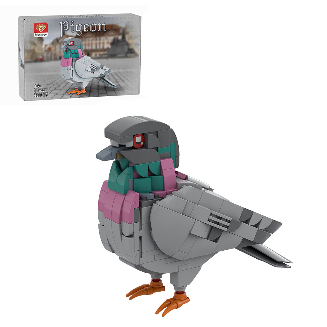 Mocsage MOC-208738 Feral Pigeon Building Blocks Set (255PCS)