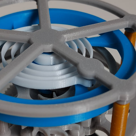 3D Printed Tourbillon Horizontal Clock Movement Model, Gear Table Model DIY Assembly Model Kit