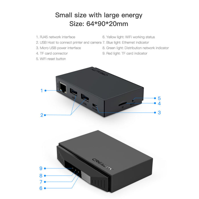 Creality Smart Kit, APP Remote Monitoring Camera and Camera WiFi Box, with Cloud Slice/Print/Real-Time Monitor/Remote Control Function